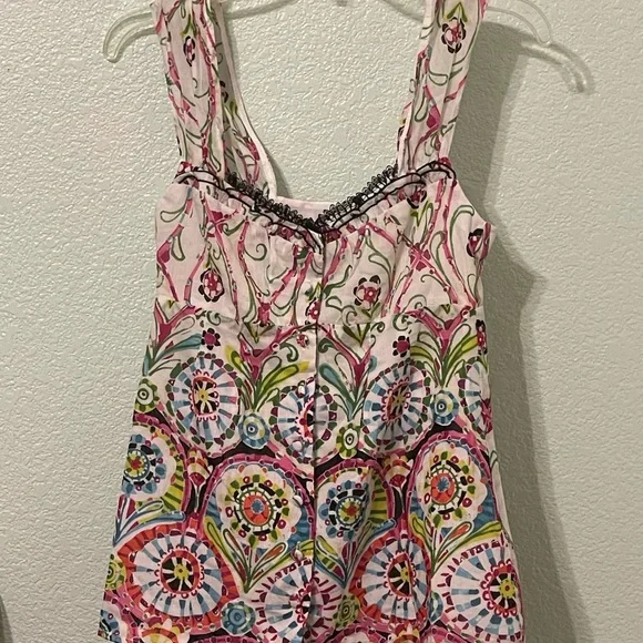 Nanette Lepore summer top button down front NWOT - Picture 2 of 7